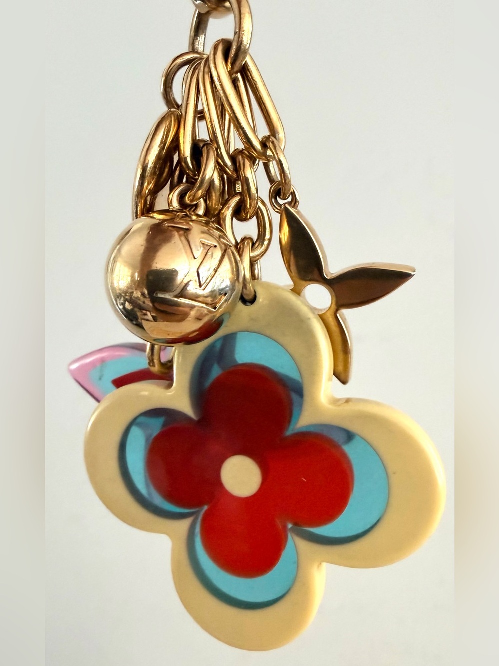 LOUIS VUITTON Bijoux Sac Candy M65726 Multicolor Flower Bag Charm